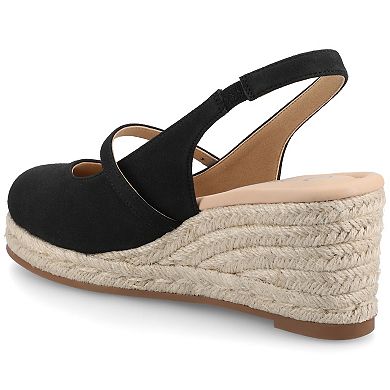 Journee Asmyna Wedge Ankle Strap Round Toe Women's Espadrille Shoes