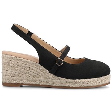 Journee Asmyna Wedge Ankle Strap Round Toe Women's Espadrille Shoes