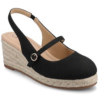 Journee Asmyna Wedge Ankle Strap Round Toe Women's Espadrille Shoes