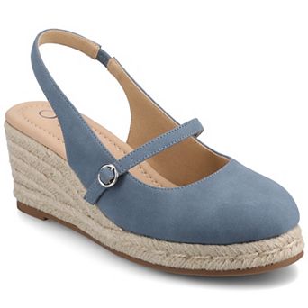 Journee Asmyna Wedge Ankle Strap Round Toe Women's Espadrille Shoes