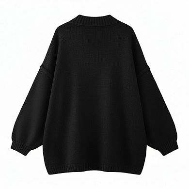 Womens Oversized Sweater Cardigans Button Down Knit Loose Coats