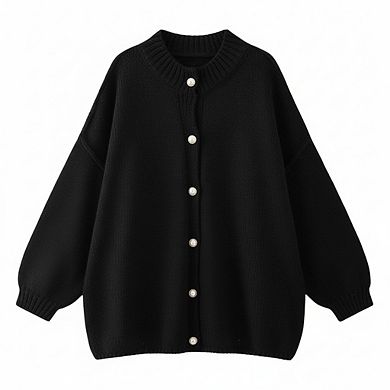 Womens Oversized Sweater Cardigans Button Down Knit Loose Coats