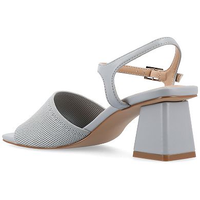 Journee Evylinn Medium & Wide Width Knit Block Heel Women's Dress Sandals