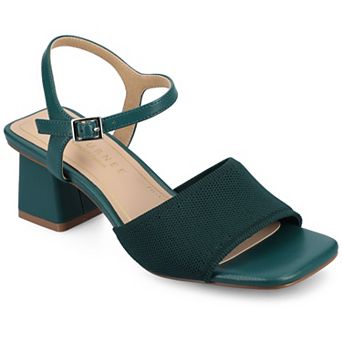 Journee Evylinn Medium & Wide Width Knit Block Heel Women's Dress Sandals