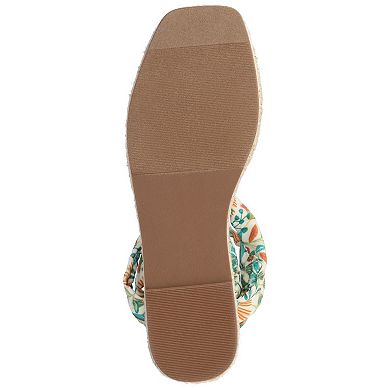 Journee Emelie Medium & Wide Width Woven Espadrille Women's Flat Sandals