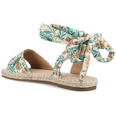 Journee Emelie Medium & Wide Width Woven Espadrille Women's Flat Sandals