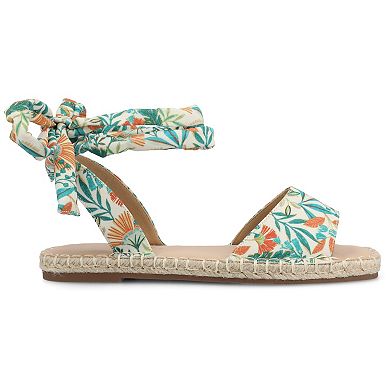 Journee Emelie Medium & Wide Width Woven Espadrille Women's Flat Sandals