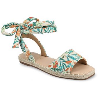 Journee Emelie Medium & Wide Width Woven Espadrille Women's Flat Sandals