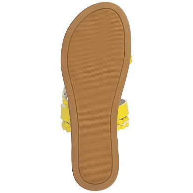 Journee Colette Medium & Wide Width Braided Slide Women's Flat Sandals