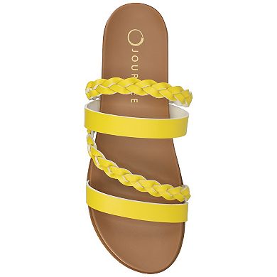 Journee Colette Medium & Wide Width Braided Slide Women's Flat Sandals