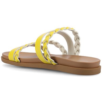 Journee Colette Medium & Wide Width Braided Slide Women's Flat Sandals