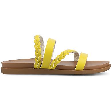 Journee Colette Medium & Wide Width Braided Slide Women's Flat Sandals