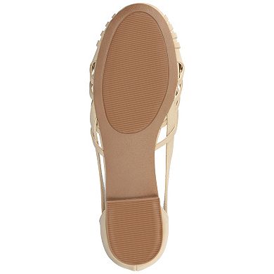 Journee Ekko Medium & Wide Width Slip-On Round Toe Women's Flat Sandals
