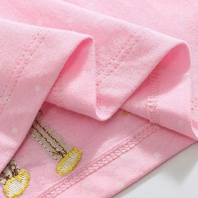 Crew Neck Girls Deer And Bird Pattern T-Shirt In European And American Style For Summer