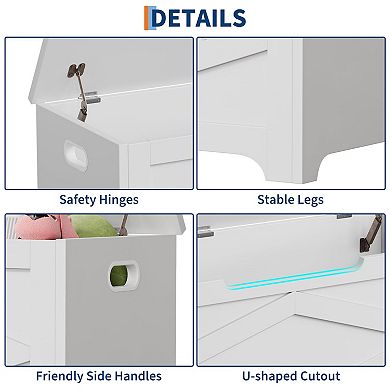 IDEALHOUSE Wooden Storage Bench