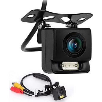 Pyle Rearview Back-Up Camera with Night Vision & Distance Scale Line Display - Compact Vehicle Style