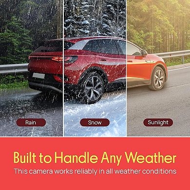 Pyle Rearview Back-Up Camera with Night Vision & Distance Scale Line Display - Compact Vehicle Style