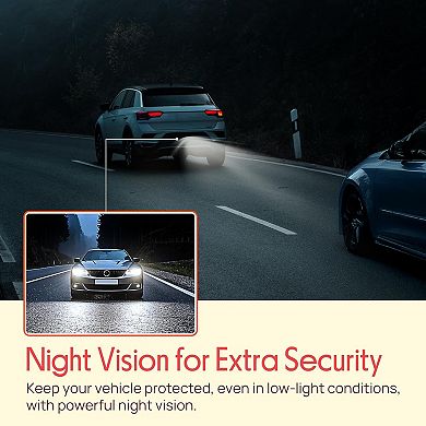 Pyle Rearview Back-Up Camera with Night Vision & Distance Scale Line Display - Compact Vehicle Style