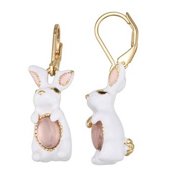 Napier Hoppy Easter Bunny Drop Earrings