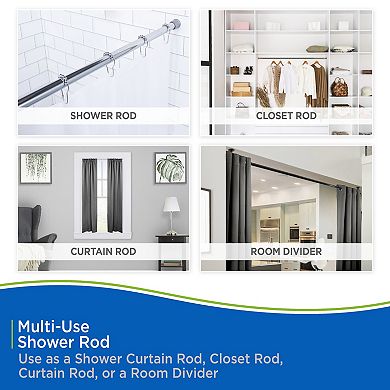 Kenney Twist & Fit No Tools Tension Shower Curtain Rod