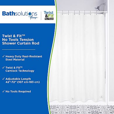 Kenney Twist & Fit No Tools Tension Shower Curtain Rod