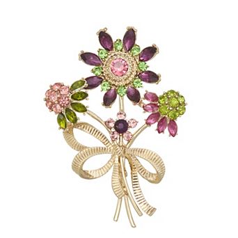 Napier Gold-Tone Flower Pin