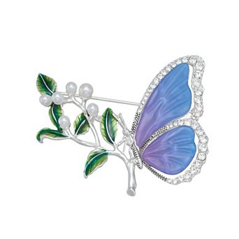 Napier Silver-Tone Butterfly Pin