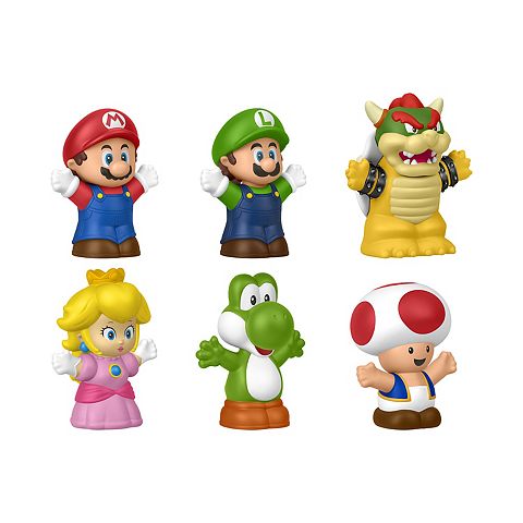 Детские фигурки Fisher-Price Little People Mario 6-Pack Action Figure Set