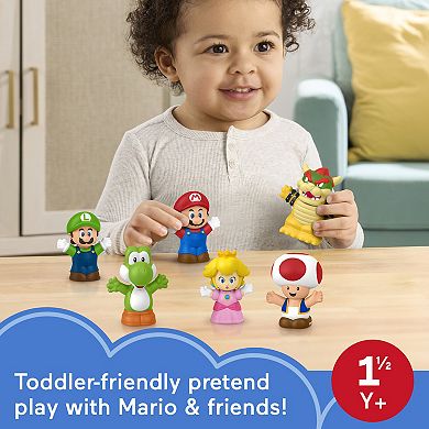 Fisher-Price Little People Mario 6-Pack Action Figure Set