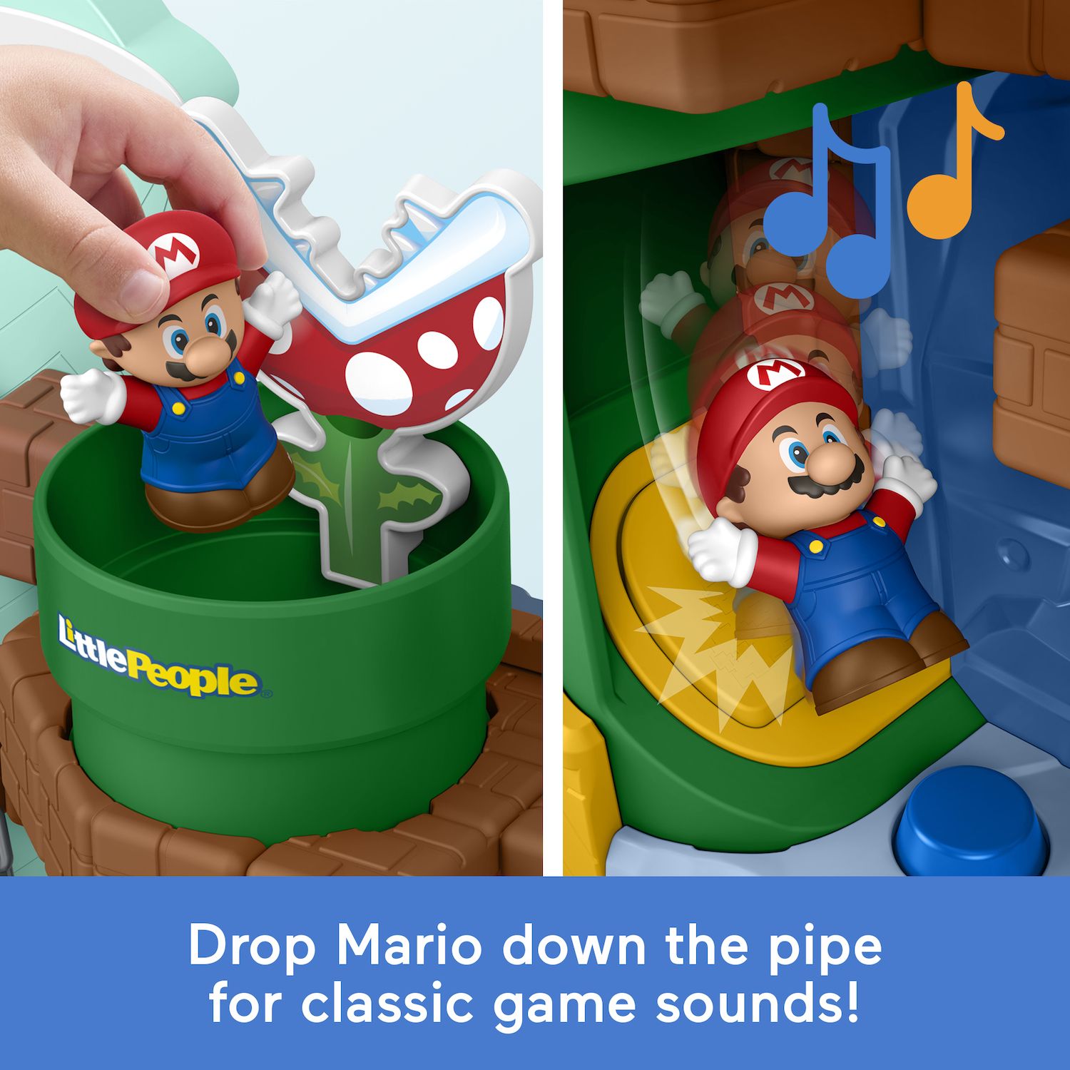 Детский игровой набор Fisher-Price Little People My Mario Adventure Musical Playset with 2 Figures — фото 3