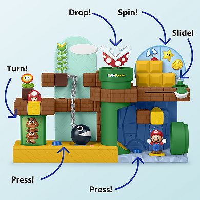 Fisher-Price Little People My Mario Adventure Musical Playset with 2 Figures