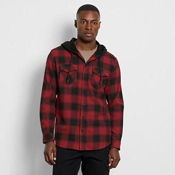 Men's Hurley Hooded Flannel Shirt