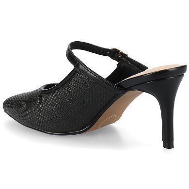 Journee Tiffee Pointed Toe Women's Slip-On Heels