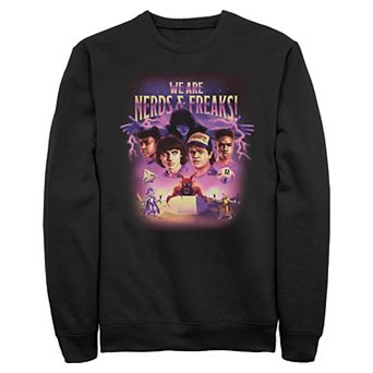 Men's Stranger Things We Are Nerds & Freaks Graphic Long Sleeve Graphic Tee