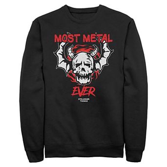 Men's Stranger Things Most Metal Ever Graphic Long Sleeve Graphic Tee