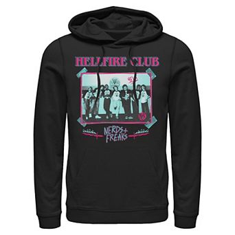 Men's Stranger Things Hellfire Club Nerds & Freaks Graphic Hoodie