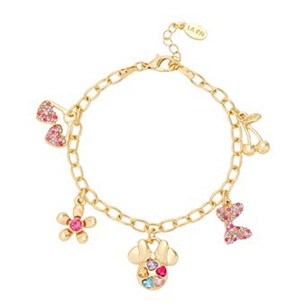 Disney's Minnie Mouse Gold-Tone Charm Bracelet