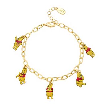 Disney's Winnie The Pooh Gold-Tone Charm Bracelet