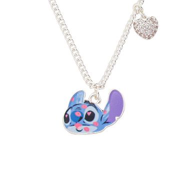 Disney's Lilo & Stitch Silver-Tone Crystal Heart Pendant & Earring Set
