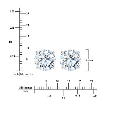 Brilliant Love 14k Gold 3 Carat T.W. Lab Grown Diamond Stud Earrings