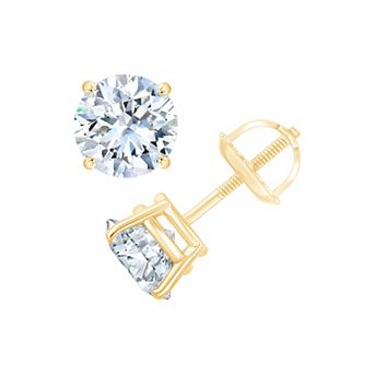 Brilliant Love 14k Gold 4 Carat T.W. Lab Grown Diamond Stud Earrings