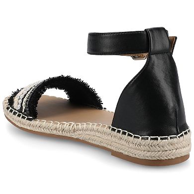 Journee Women's Tristeen Ankle Strap Wedge Espadrille Sandals