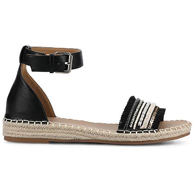 Journee Women's Tristeen Ankle Strap Wedge Espadrille Sandals