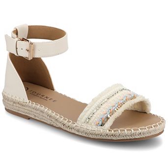 Journee Women's Tristeen Ankle Strap Wedge Espadrille Sandals