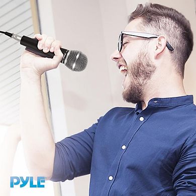 Pyle PDMIC58 Professional Dynamic Handheld Microphone with XLR Audio Cable - Black