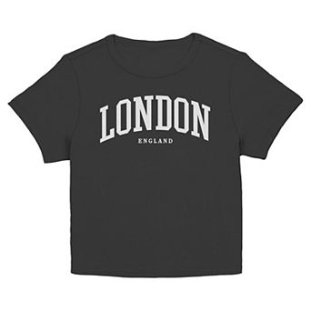 Juniors' London England Short Sleeve Graphic Tee