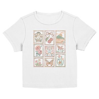 Juniors' Nature Mail Stamps Graphic Tee