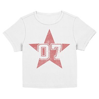 Juniors' SO® 07 Star Short Sleeve Baby Tee