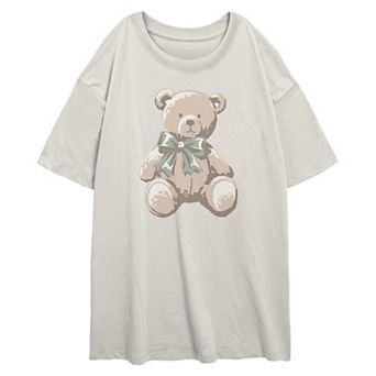 Juniors' SO® Teddy Bear With A Bow Graphic Tee