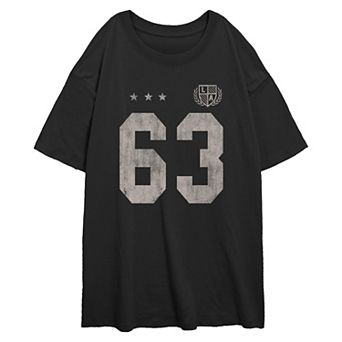 Juniors' 63 LA Graphic Oversize Short Sleeve Tee